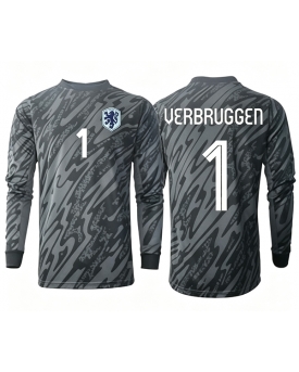 Billige Fotballdrakt Nederland Bart Verbruggen #1 Keeper Replika Hjemmedrakt VM 2026 Langermet Billige Fotballdrakt Nederland Bart Verbruggen #1 Keeper Replika Hjemmedrakt VM 2026 Langermet